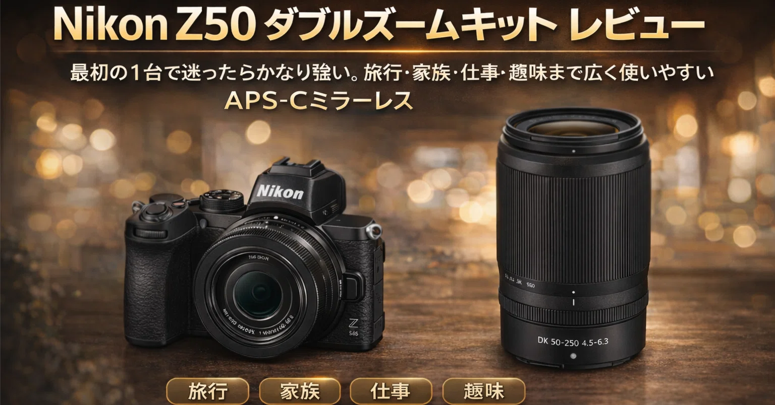 Nikon Z50 ダブルズームキット レビュー｜最初の1台で迷ったらかなり
