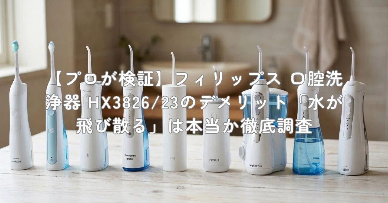 プロが検証】フィリップス 口腔洗浄器 HX3826/23のデメリット「水が