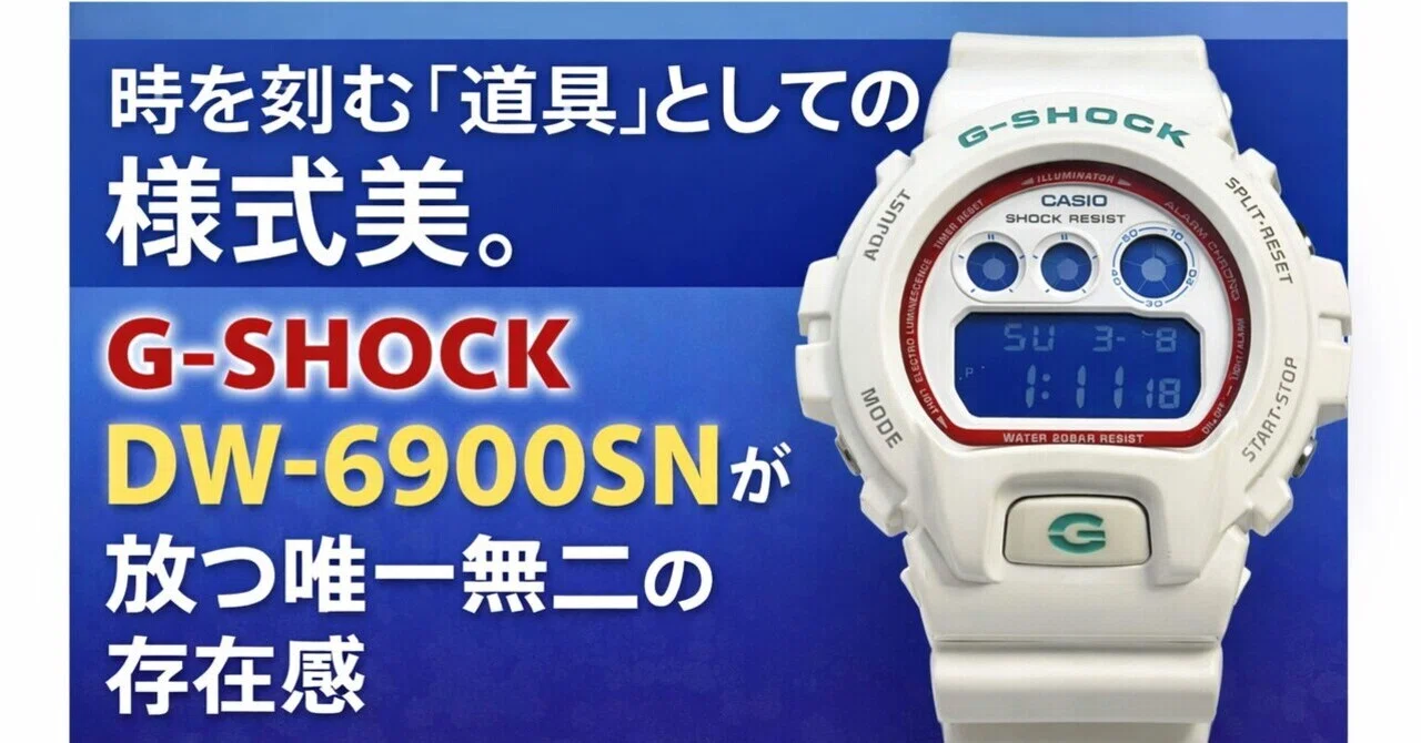 レビュー】時を刻む「道具」としての様式美。G-SHOCK DW-6900SN が放つ