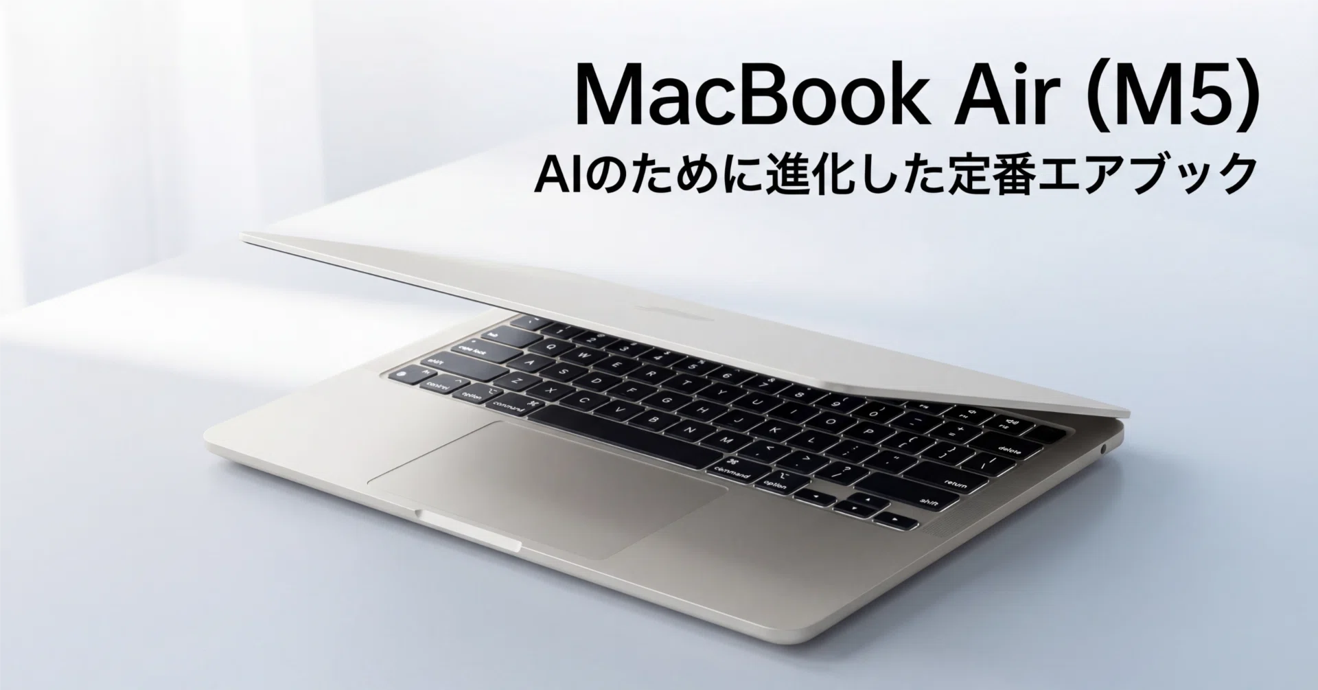 Apple〉 MacBook Air (M5) — AIのために進化した定番エアブック｜りょ 