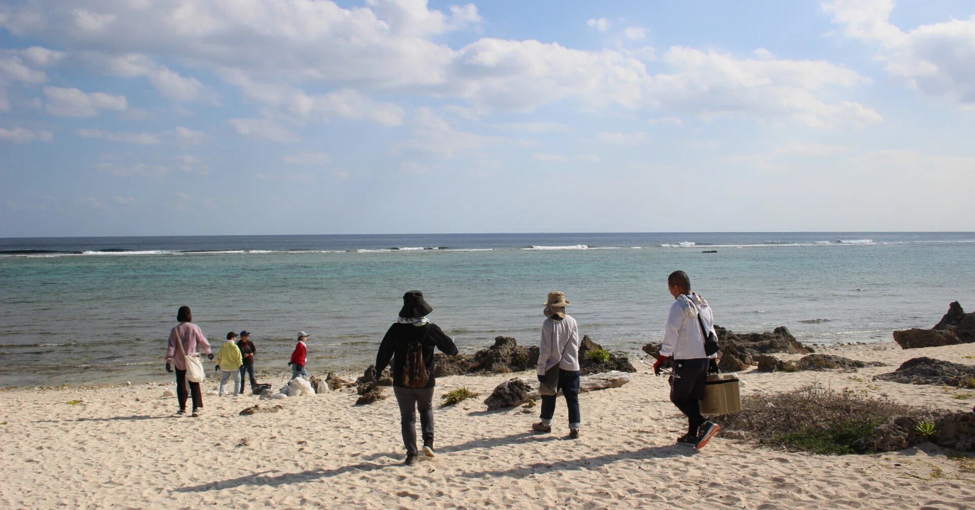 Two days of walking with islanders and helping out on Kudaka