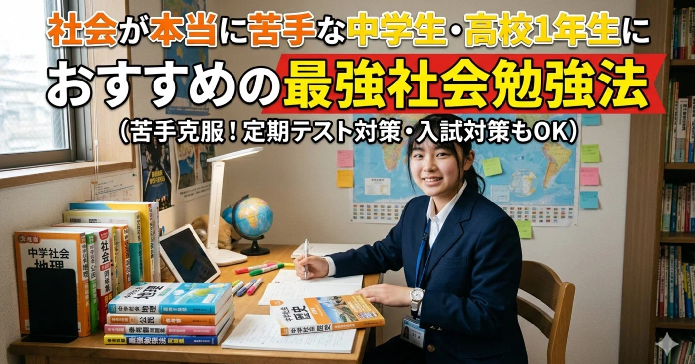 定期テスト対策から難関高校入試まで」社会が本当に苦手な中学生・高校