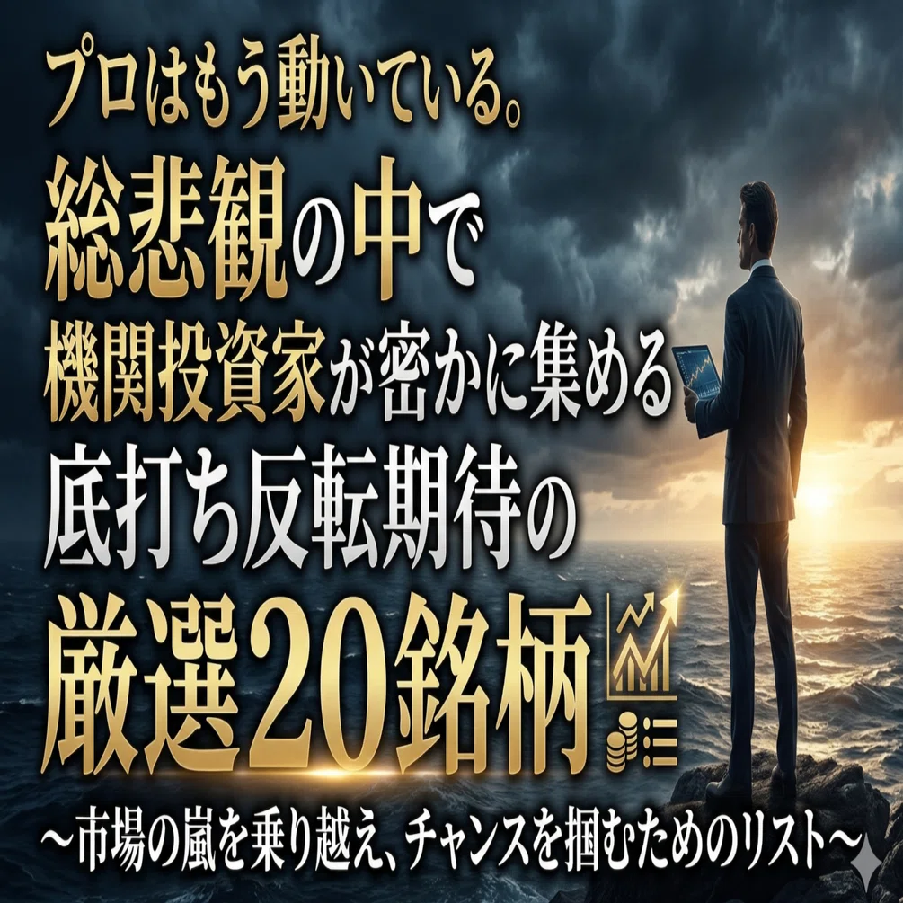 プロはもう動いている。総悲観の中で機関投資家が密かに集める底打ち