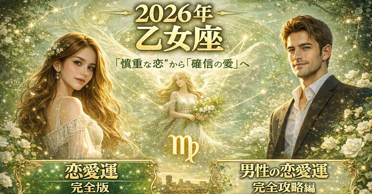 2026年乙女座の恋愛運「慎重な恋」から「確信の愛」へ｜月城ルナ【恋愛