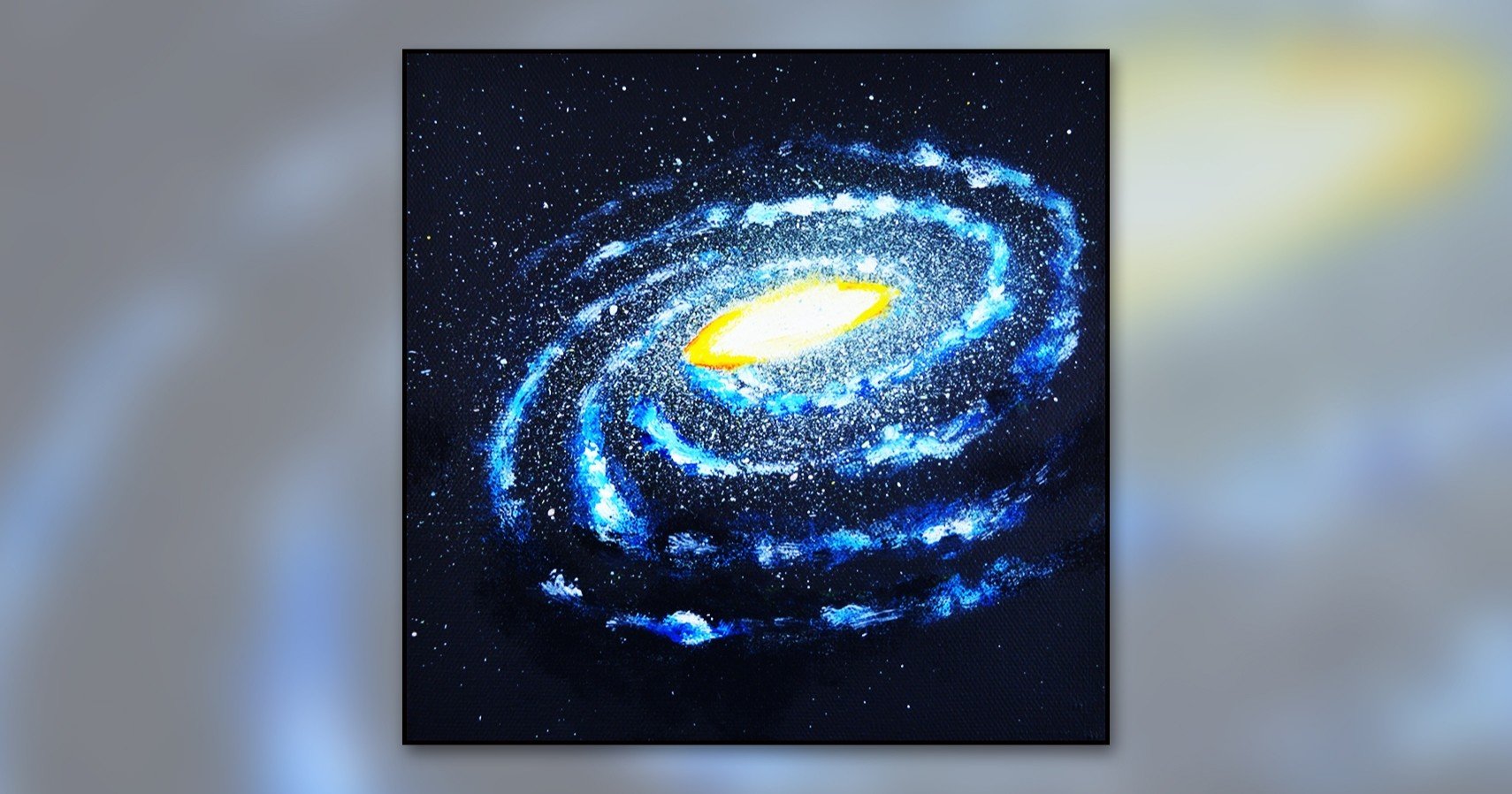 アクリル絵の具を使用した 宇宙 の描き方 アクリル絵の具チュートリアル Junya Art Note