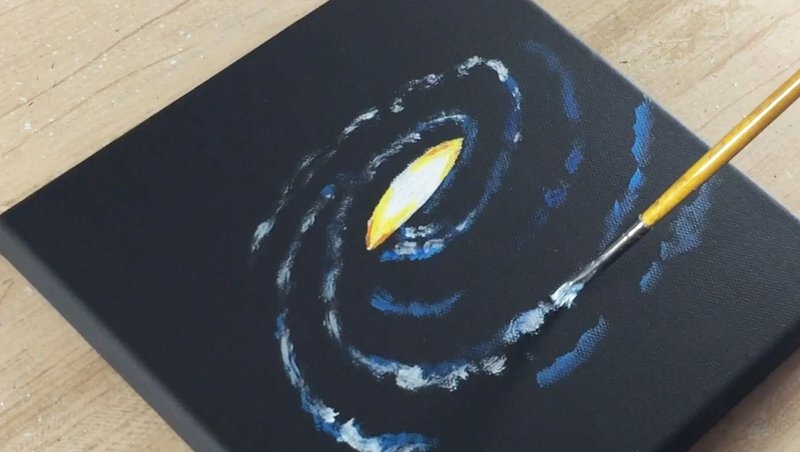 アクリル絵の具を使用した 宇宙 の描き方 アクリル絵の具チュートリアル Junya Art Note
