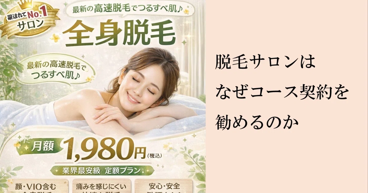 Removal Protocol Why Hair Removal Salons Recommend Course Contracts|内野勝美|脱毛サロンBLOSSOM代表(山鹿)