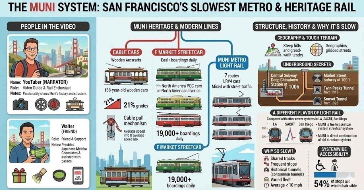 【YouTube】サンフランシスコのMuni Metroが全米で一番遅い理由とその歴史的魅力｜DailyNews