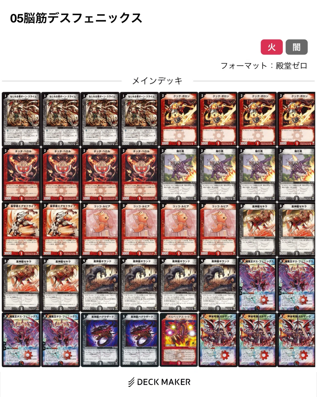 デュエマクラシック05 デッキ　(ケース、スリーブ付属 俺的”デュエマクラシック05“ファンデッキ”集！〜多色編〜｜スガサワ