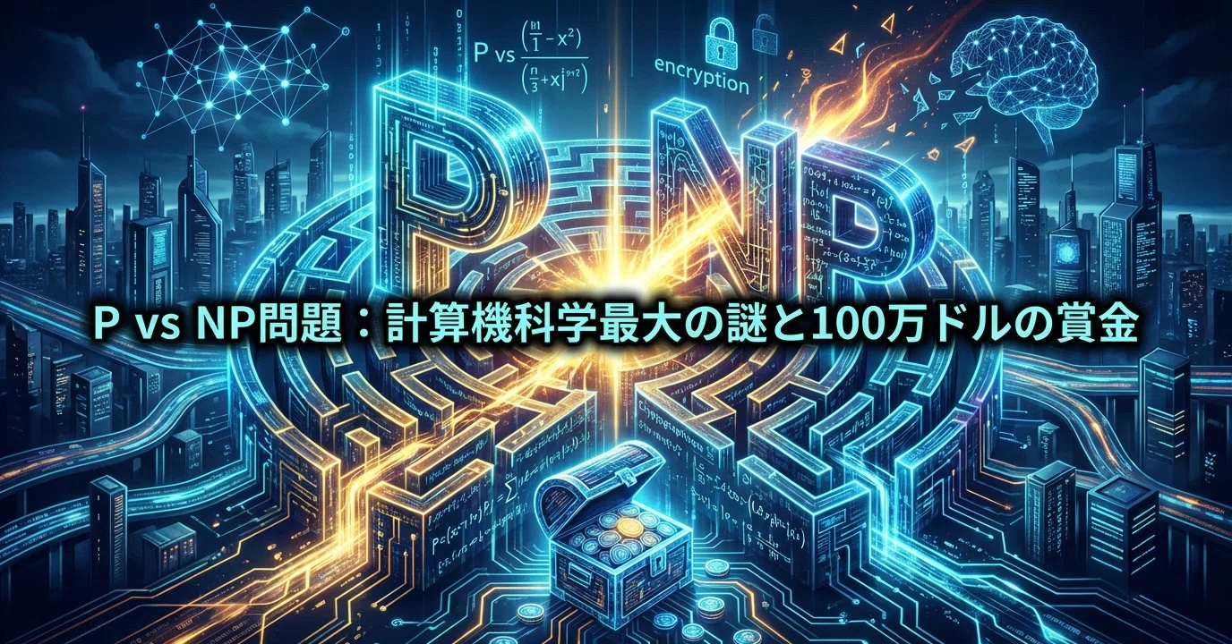 P vs NP問題とは？計算機科学最大の謎と100万ドルの賞金【わかりやすく