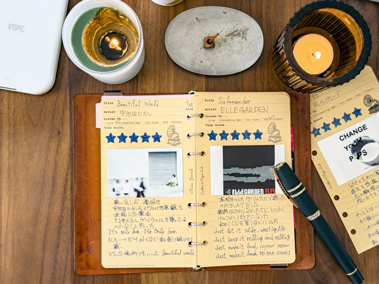 迷う時間も含めて。Music Journalのある夜｜my_leather_items