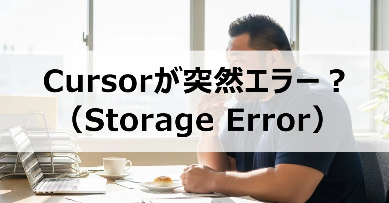 Cursorが突然エラー？（Storage Error）｜ひろ