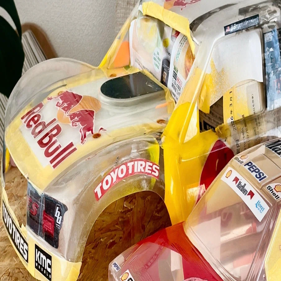 透明に戻したラジコンボディを再塗装｜新しいデザイン作りを始めました 