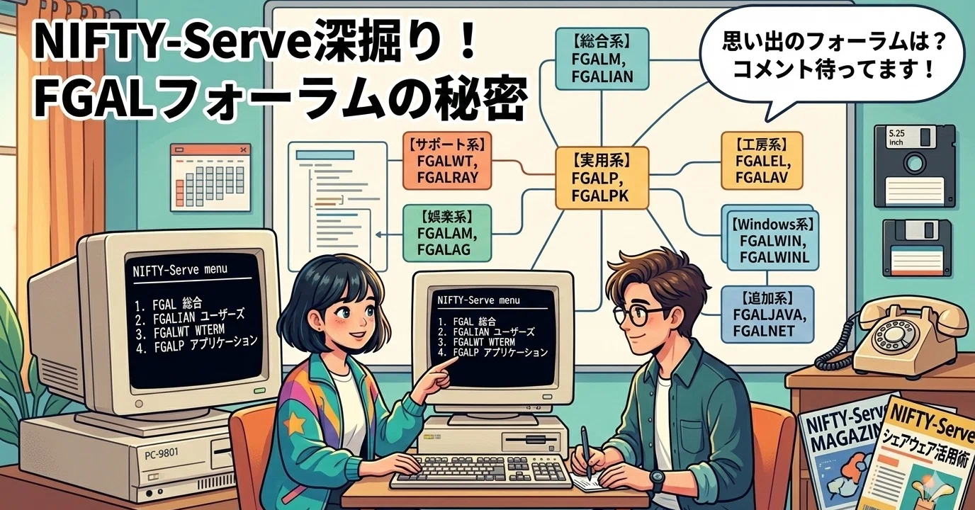 消えゆく「閉ざされた世界」の記録 - NIFTY-Serve『FGAL』フォーラム群