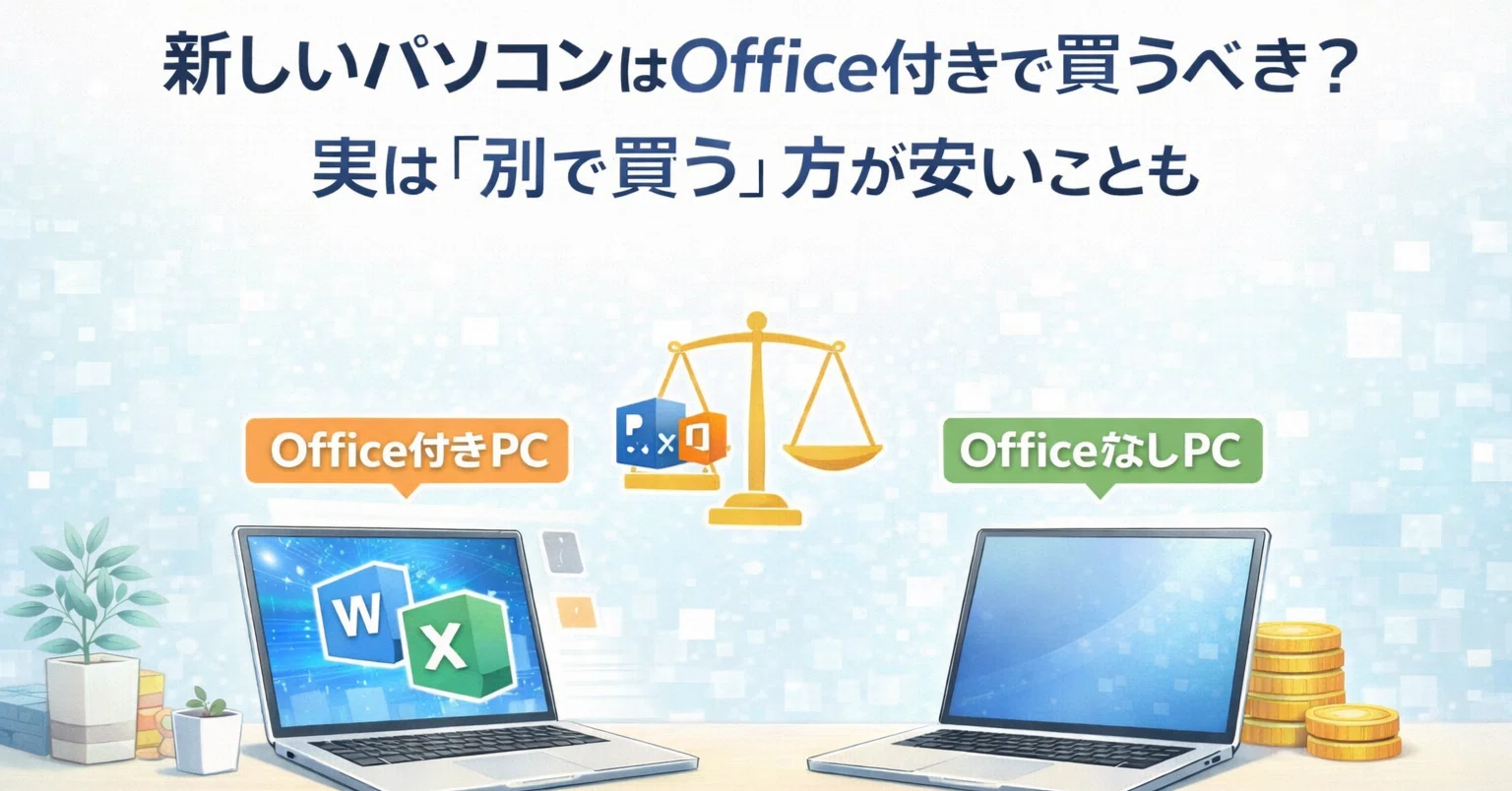 パソコンを始めたい方・買い替えを考えている方・新品は高いから・・・　と思っている方へ　Windows11及びMicrosoftの最新Office入りの未使用パソコンはいかがでしょうか！ 新しいパソコンはOffice付きで買うべき？実は「別で買う」方が安いこと