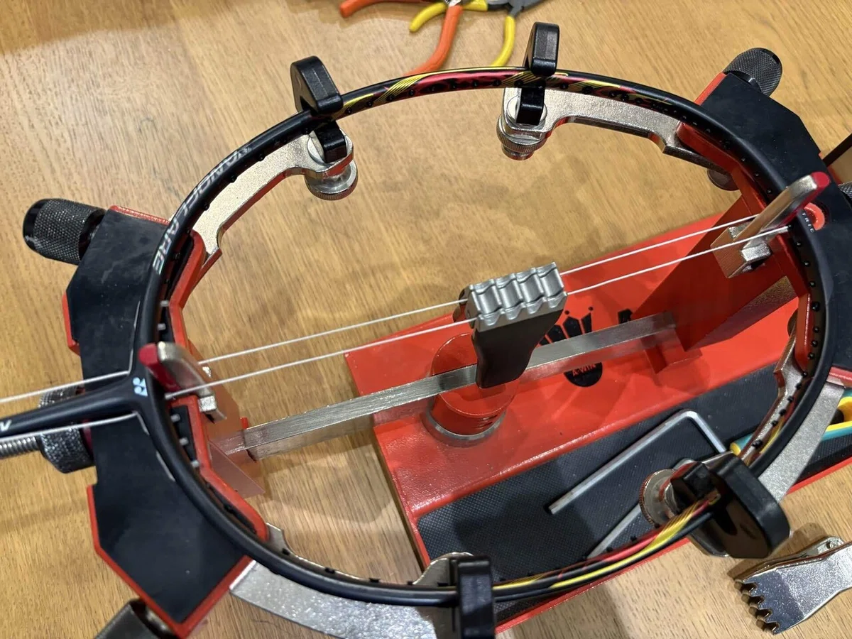バドミントン】二本張りでのガットの張り方（A-WIN AW-190の使い方 