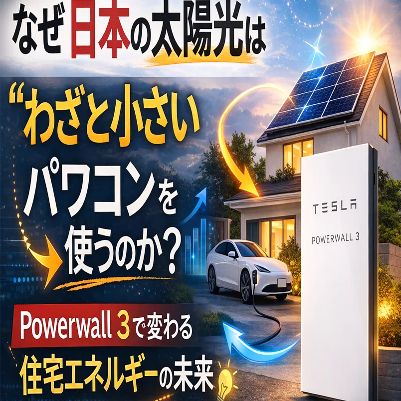 なぜ日本の太陽光は「わざと小さいパワコン」を使うのか？Powerwall3で