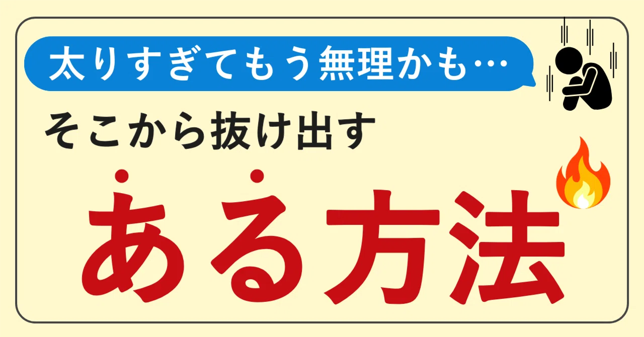 太り すぎ て 痩せ 方 が わからない