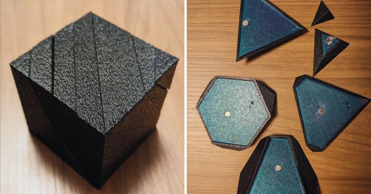 [3D Printer x STEAM Education] I tried making a cube that can be cut ...