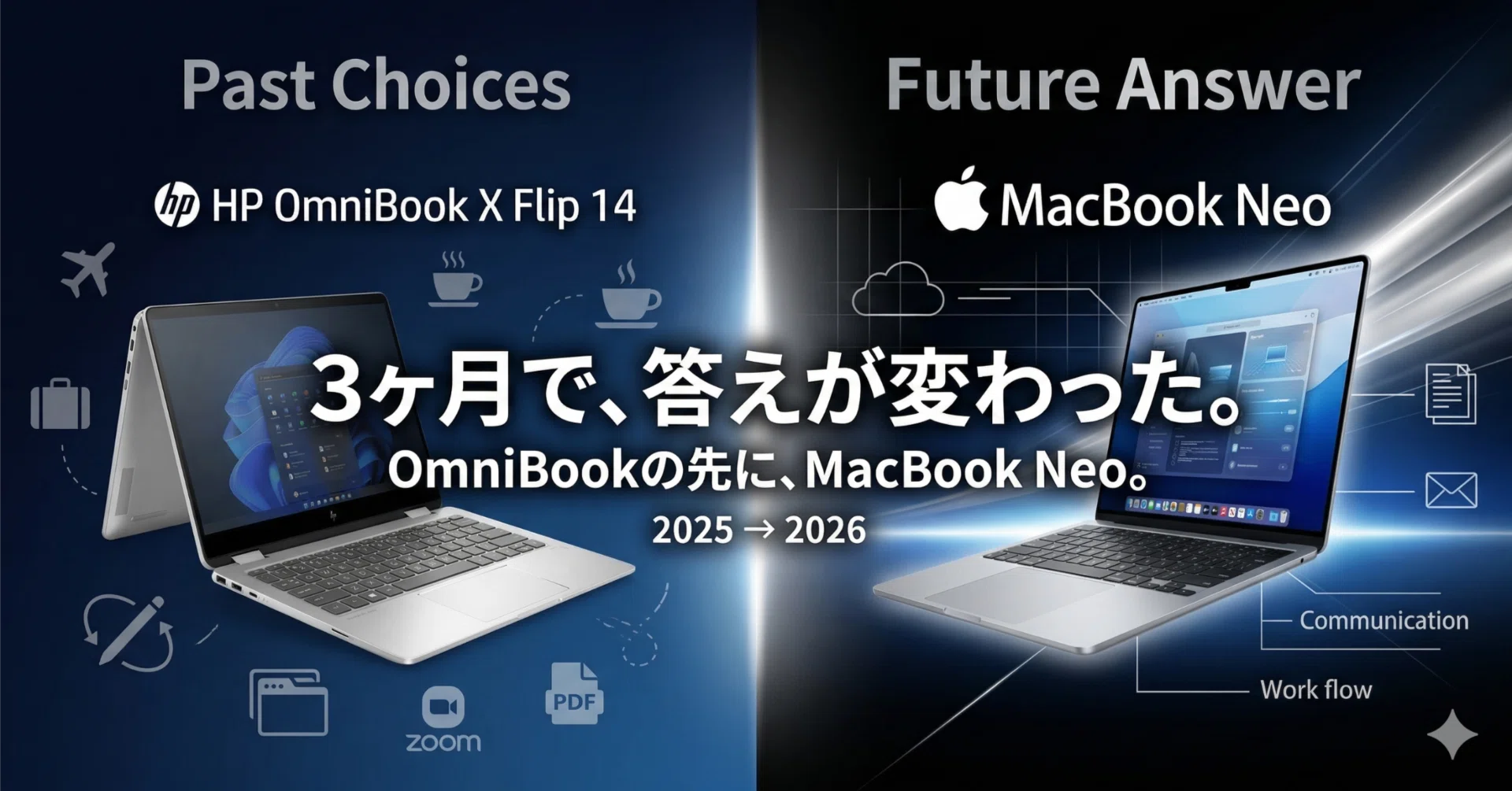 OmniBook X Flip 14を3ヶ月使った今、MacBook Neoを買うと決めた。答え