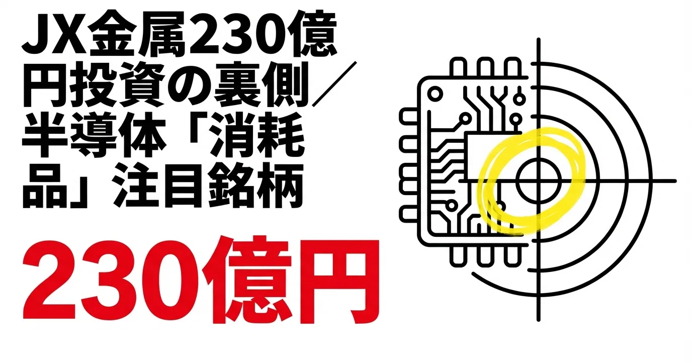JX金属230億円投資の裏で光る