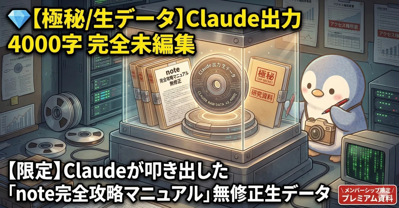 研究資料】Claudeが叩き出した「note完全攻略マニュアル」無修正生