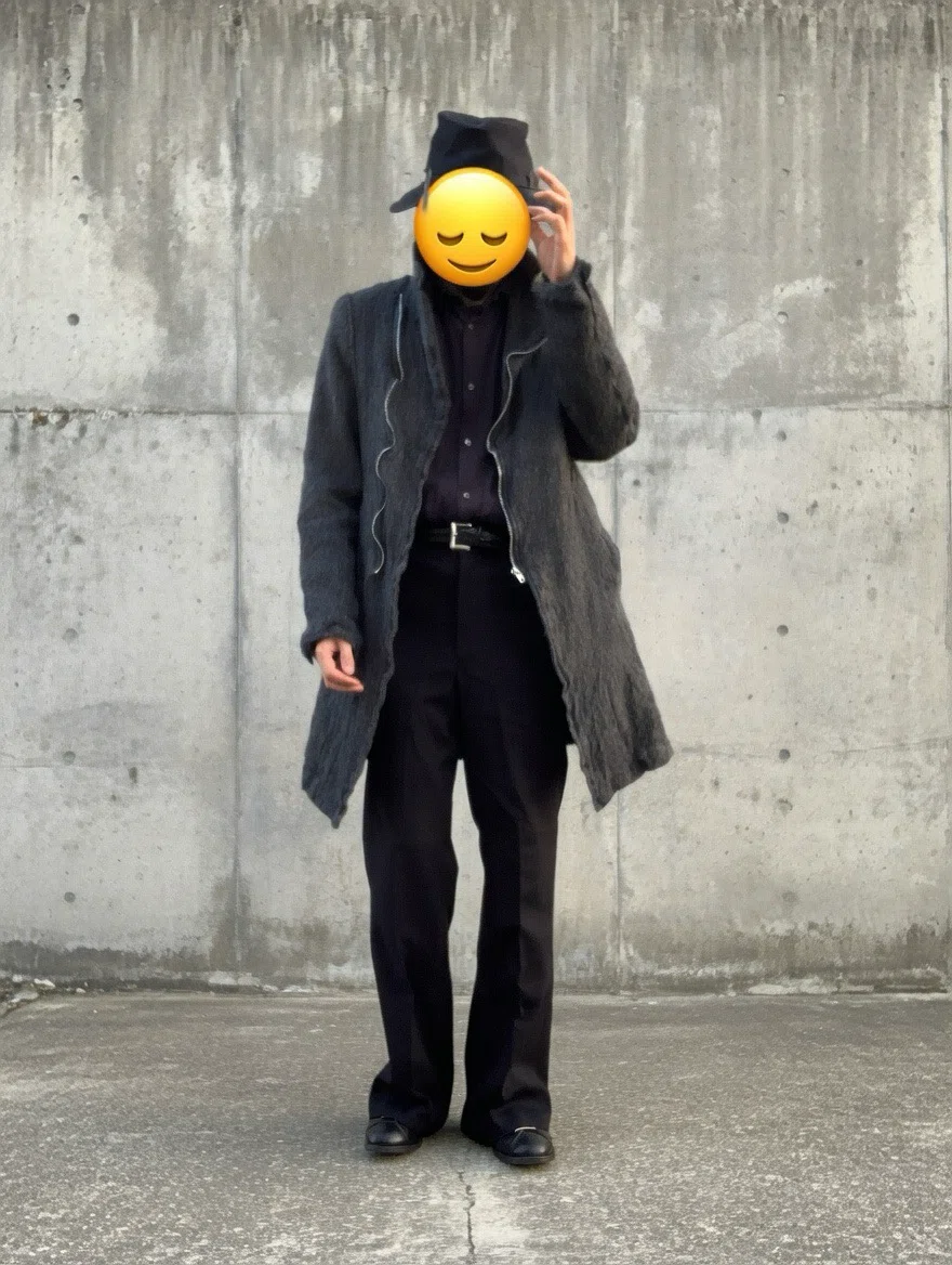 HOMME DEUXの縮絨コート｜ありちゃん