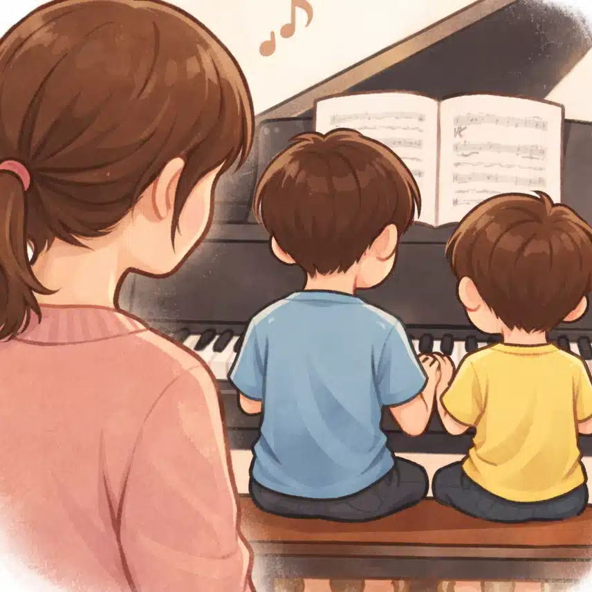 遅咲きピアノ兄弟の母
