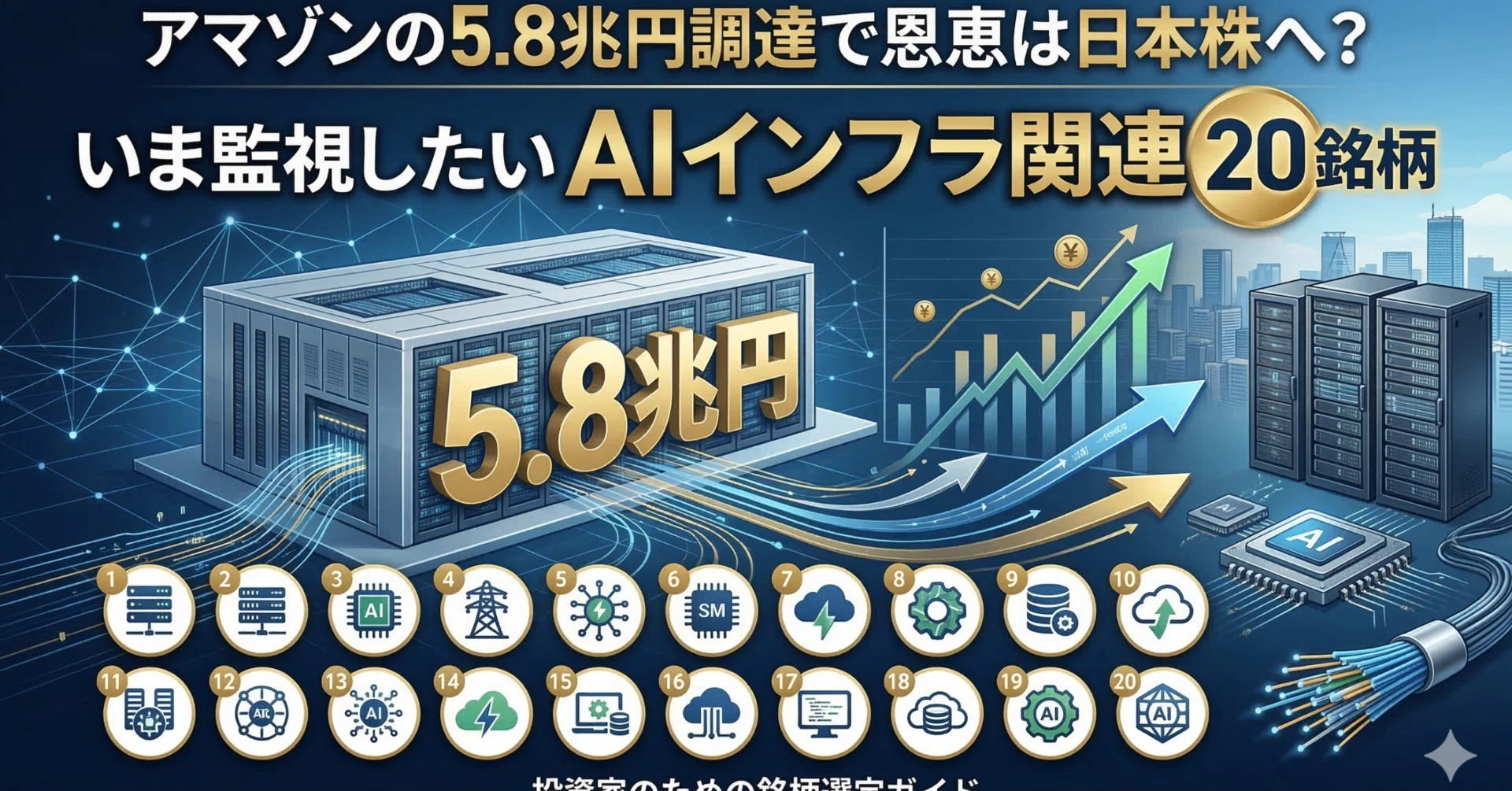 アマゾンの5.8兆円調達で恩恵は日本株へ？ いま監視したいAIインフラ