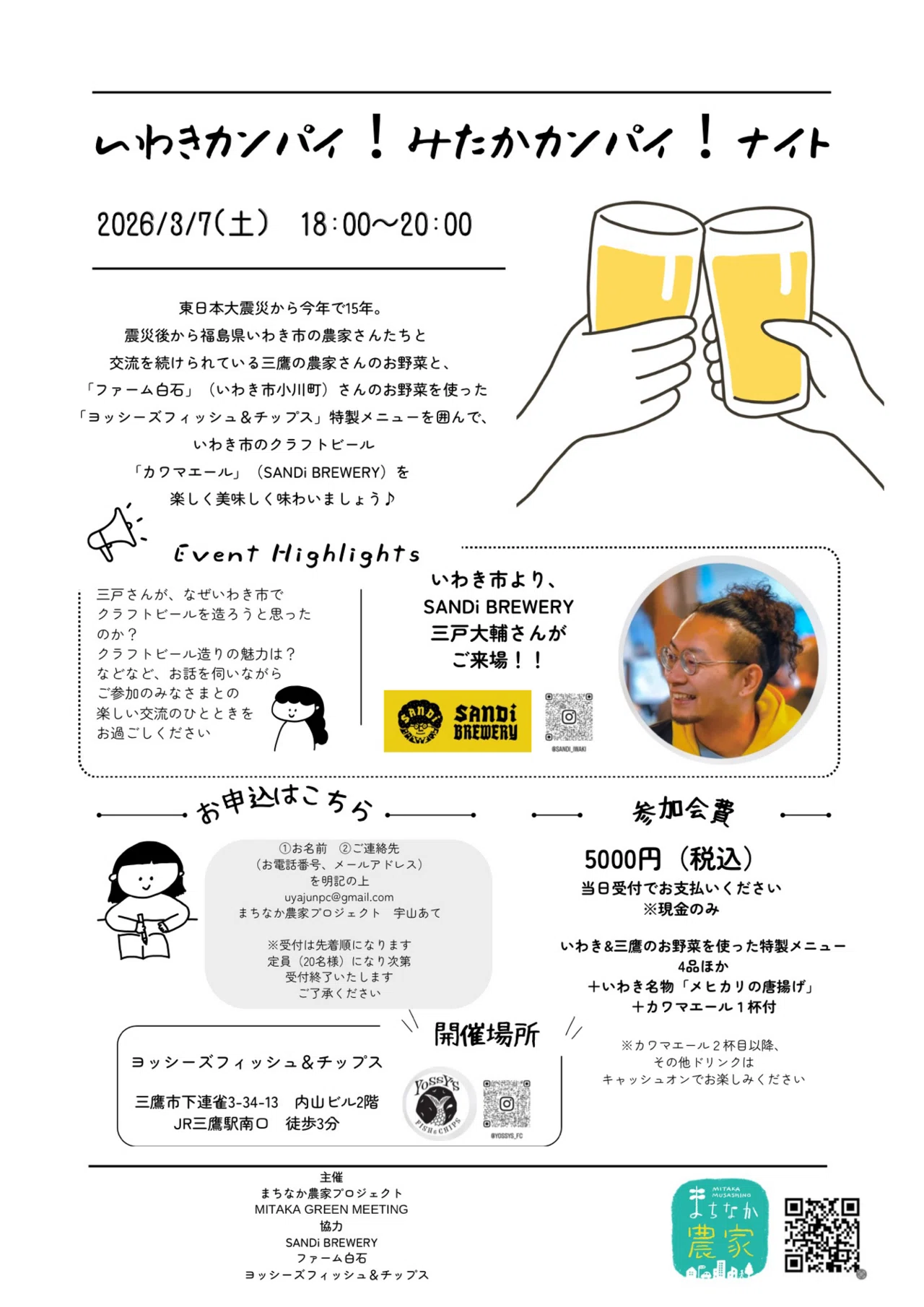 いわきカンパイ！みたかカンパイ！ナイト🍺