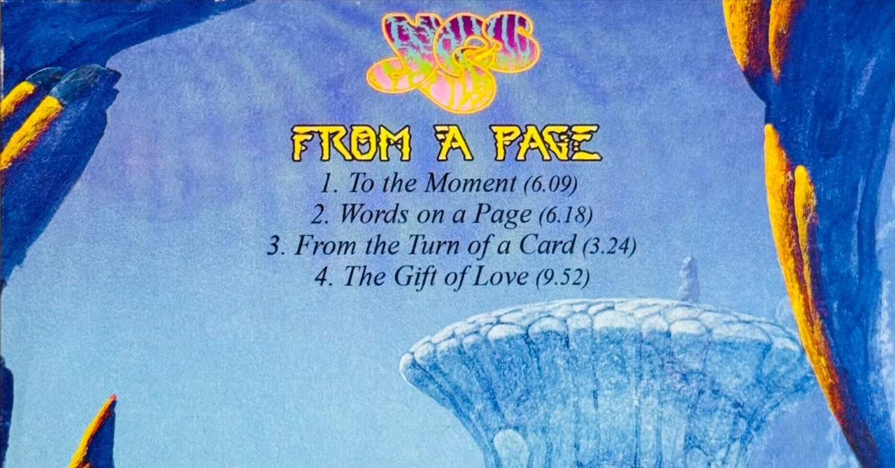 イエス 『From A Page』 拡張盤発売！｜yffcyesheadのイエス道・プロ愚 
