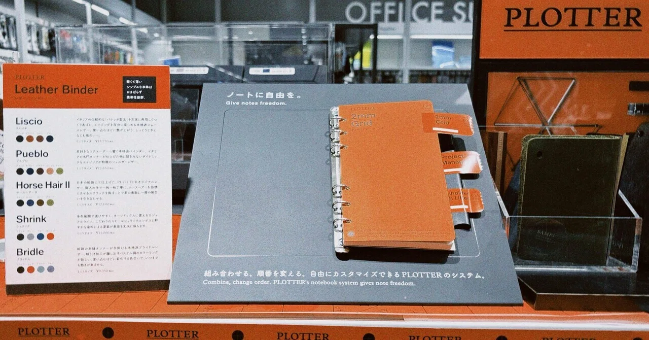 15日まで銀座ロフト「PLOTTER・KNOX」フェア｜手帳Q子