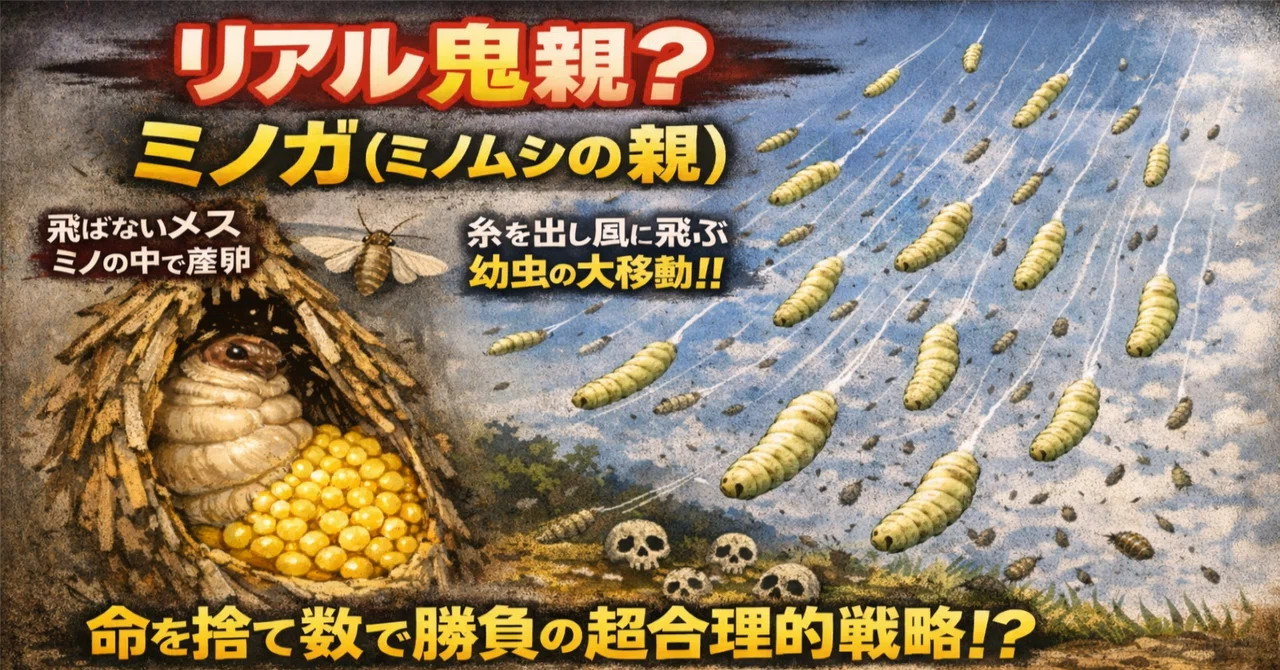 リアル鬼親？ ミノガ（ミノムシの親）｜暇人科学者