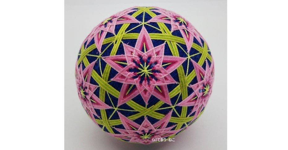 145 手まり「12菊桜」の作り方｜てまり-ねこ