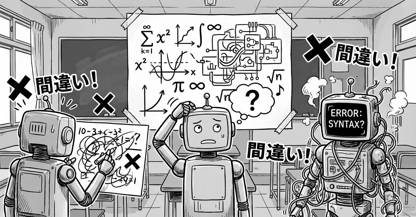 4種の最新AIがすべて誤答!？小学生向けの「算数」の難問へ