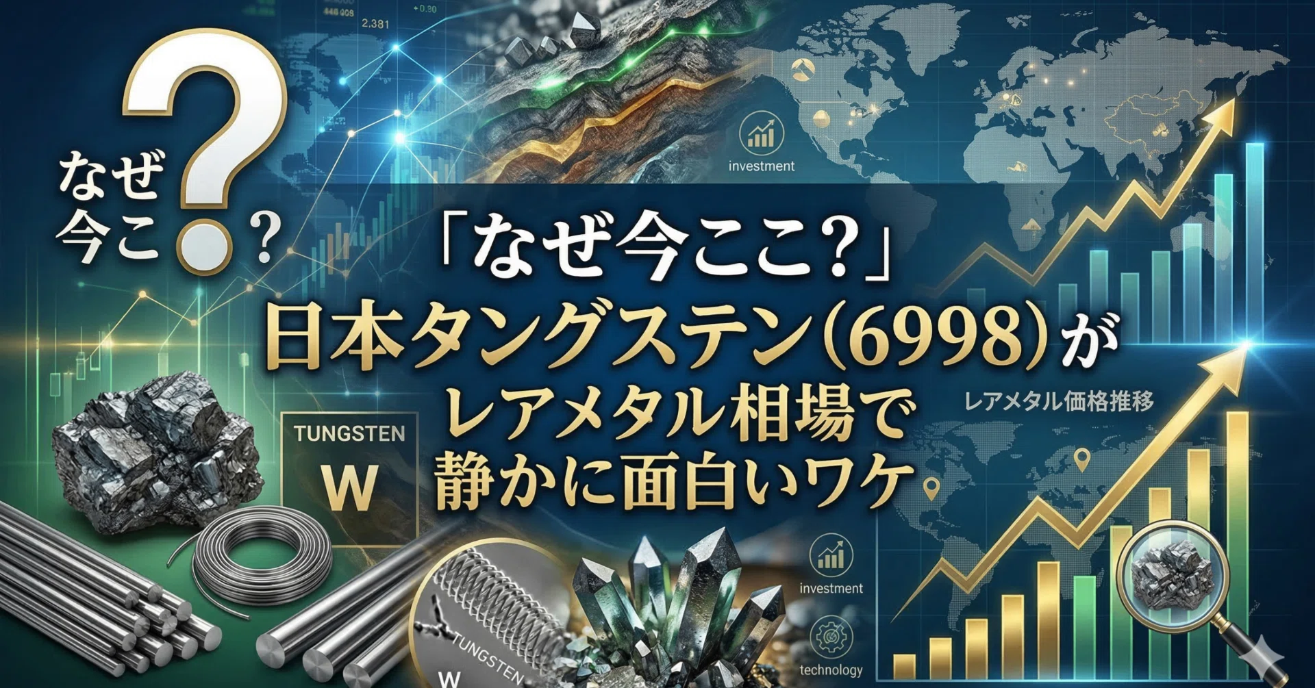 なぜ今ここ？」日本タングステン（6998）がレアメタル相場で静かに