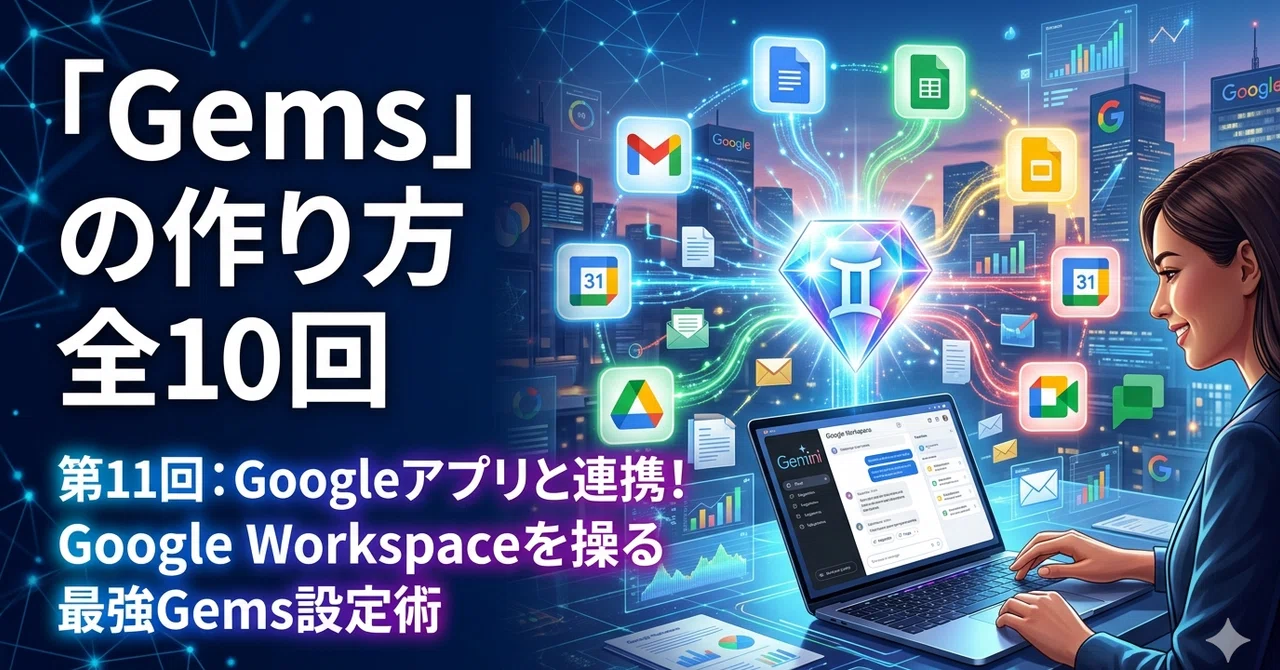 第11回：Googleアプリと連携！Google Workspaceを操る最強Gems設定術｜Gems（My Gem）活用術