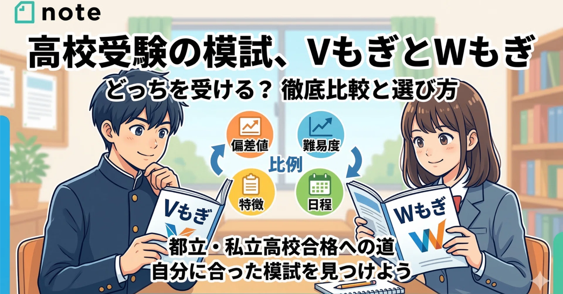 高校受験の模試、VもぎとWもぎ｜むらの@アルスクール