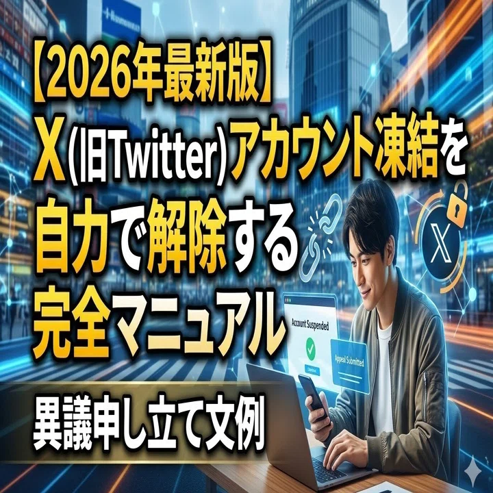 2026年最新版】X(旧Twitter)アカウント凍結を自力で解除する完全