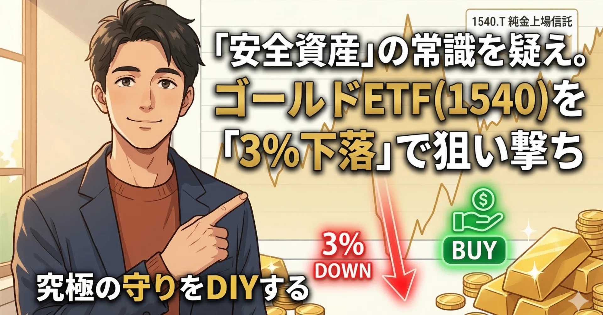 思考実験・純金編】「安全資産」の常識を疑え。ゴールドETF（1540）を