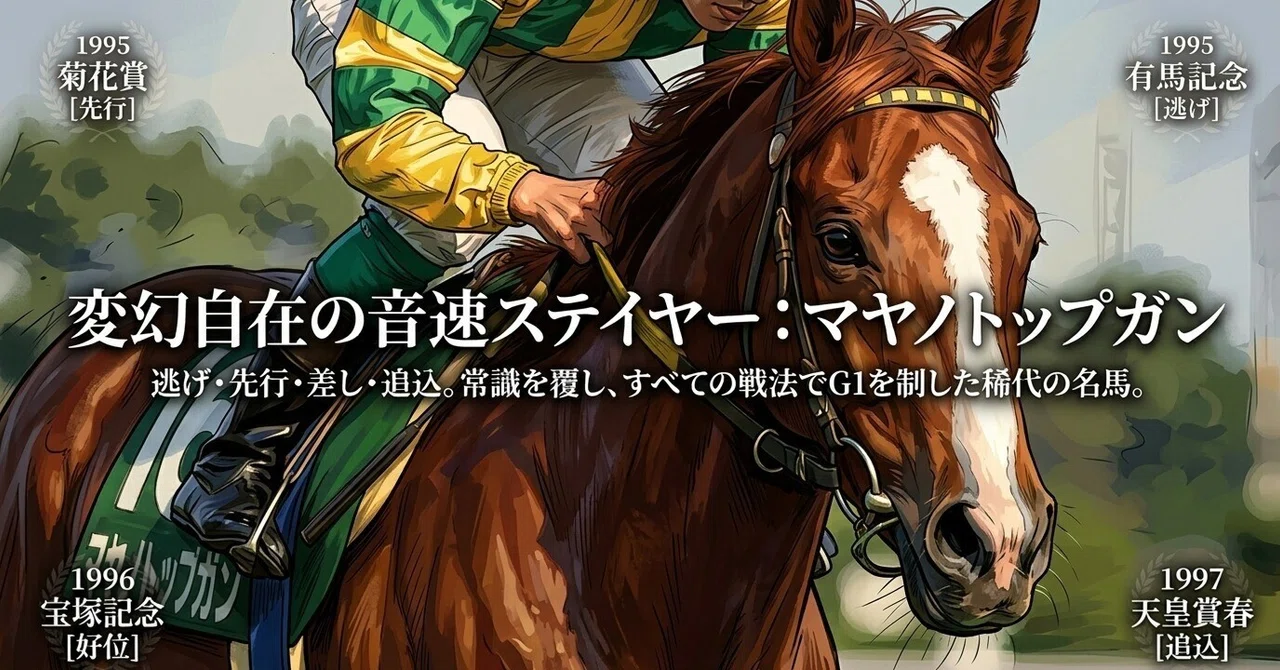 マヤノトップガン ― 変幻自在の音速ステイヤー｜ハサミおじさん