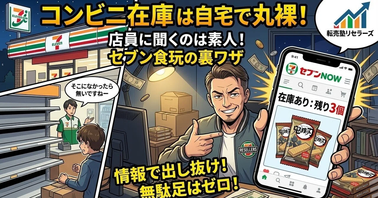 セブンイレブンの食玩の在庫を自宅で調べる方法！｜転売塾リセラーズ