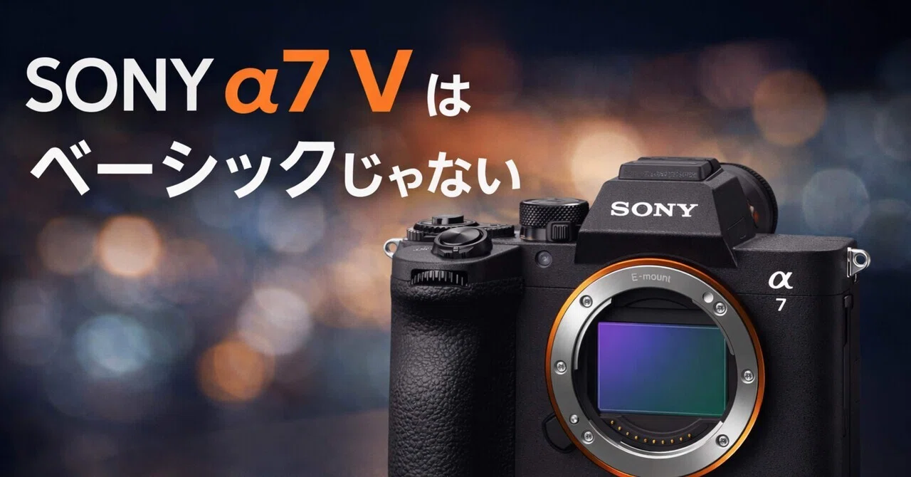 SONY a7 Vはベーシックじゃない】これから本格的に始める人へ。後悔し