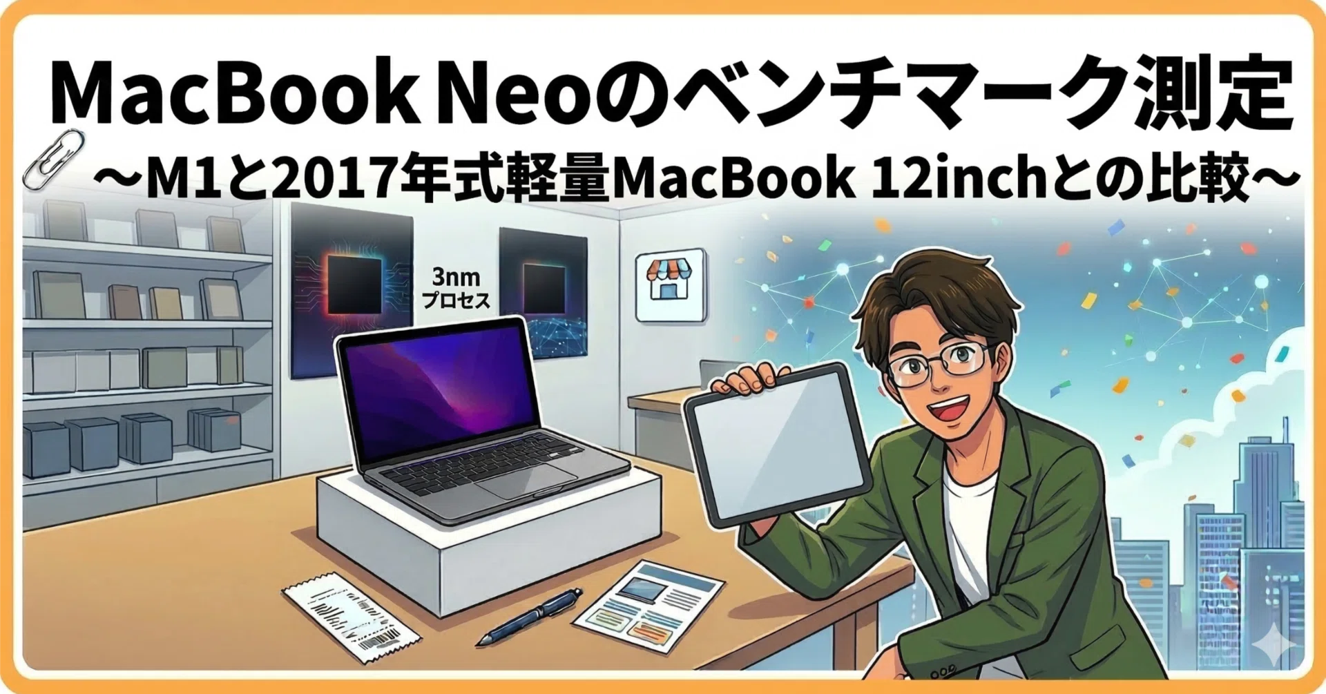 MacBook Neo のベンチマーク測定 〜M1と2017年式軽量MacBook 12inchと