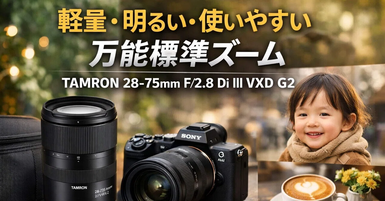 TAMRON 28-75mm F/2.8 Di III VXD G2 レビュー】軽さ・明るさ・使い