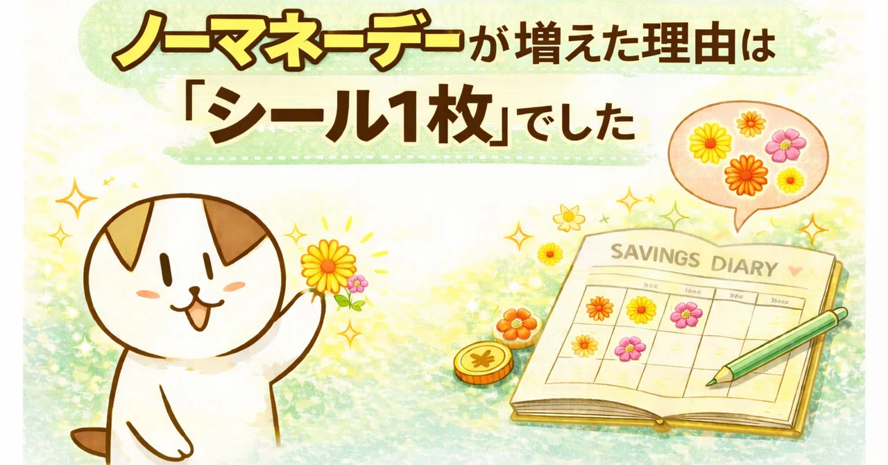 The reason my No-Money Days increased was 'one sticker'｜シロ