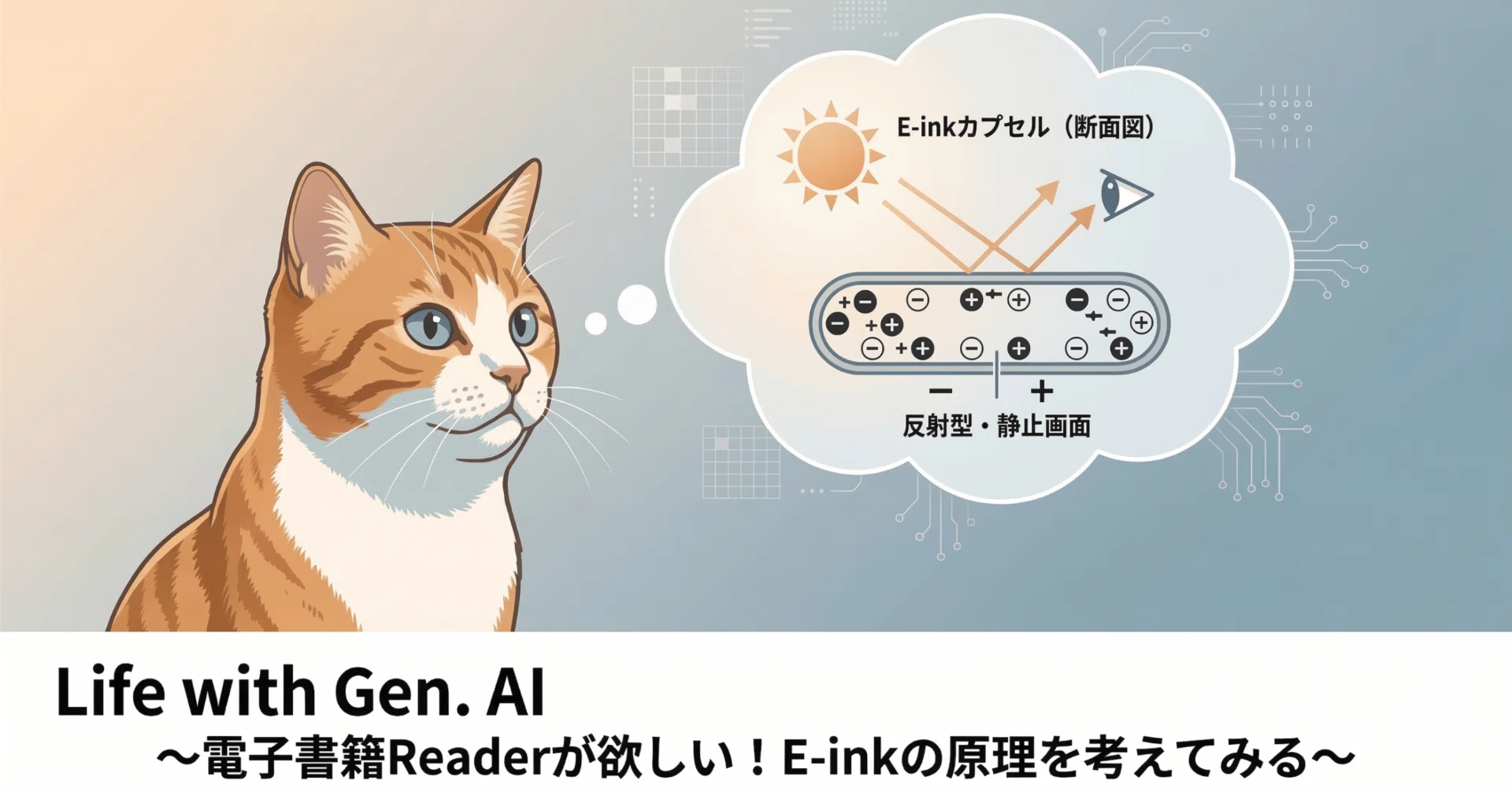 Life with Gen. AI ～電子書籍Readerが欲しい！E-inkの原理を考えて