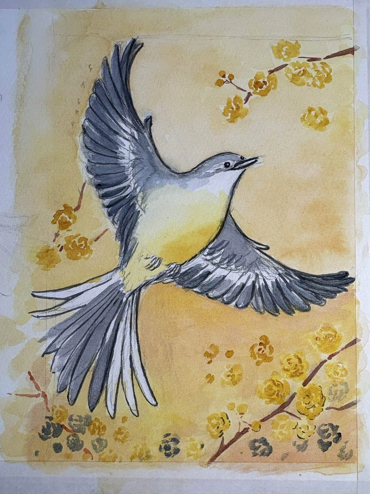 黄色い鳥を描く｜夜と街