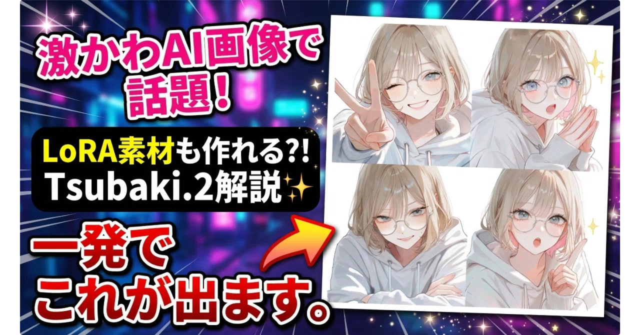 激かわAI画像で話題】LoRA素材も一発で作れる！？PixAIの新モデル