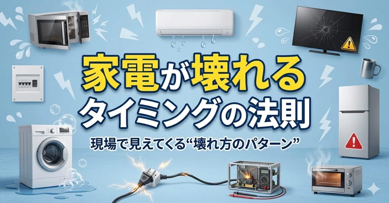 家電が壊れるタイミングの法則｜Chilluminati